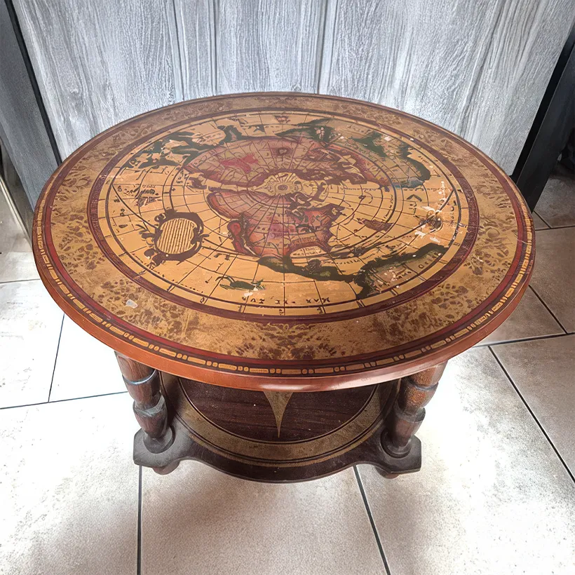Decor Dun Temps Organisation Devenements Prives Haguenau 01 Table Vintage Mappemonde