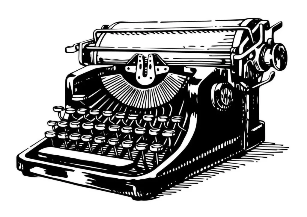 Decor Dun Temps Organisation Devenements Prives Haguenau Vecteur Retro Machine A Ecrire 1